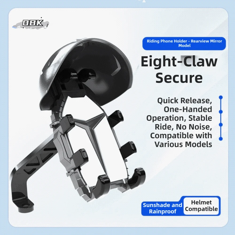 

Rotatable Motorcycle Phone Holder Sunshade Anti-Shake Bicycle Phone Holder Waterproof Stable Mount Shockproof Phone Mount