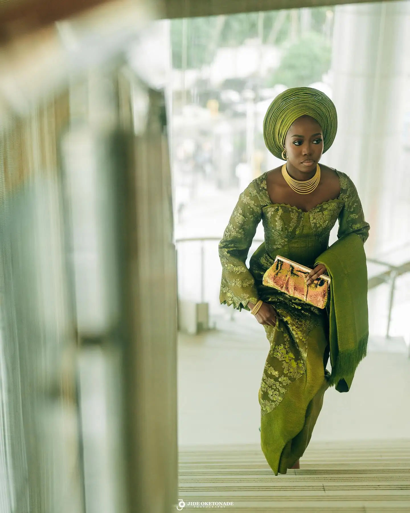 Gold and Green AsO EBI: My Real Experience Wearing This Stunning Nigerian Bridal  Gown for My Second Reception