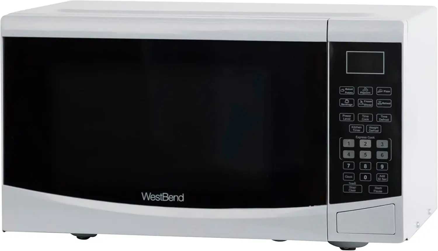 

Compact 900-Watt Microwave with 6 Pre-Set Settings, Speed Defrost, Electronic Control, Glass Turntable, 0.9 Cu.Ft, White