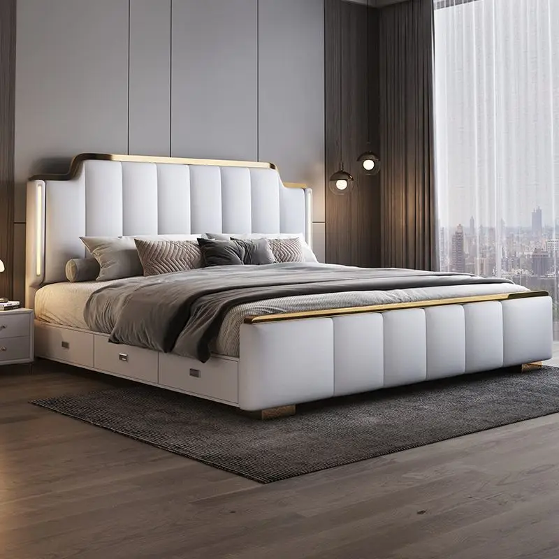 

150X200CM full marriage bedrooms double bed with mattress included complete bedroom furniture queen size beds cheap full size