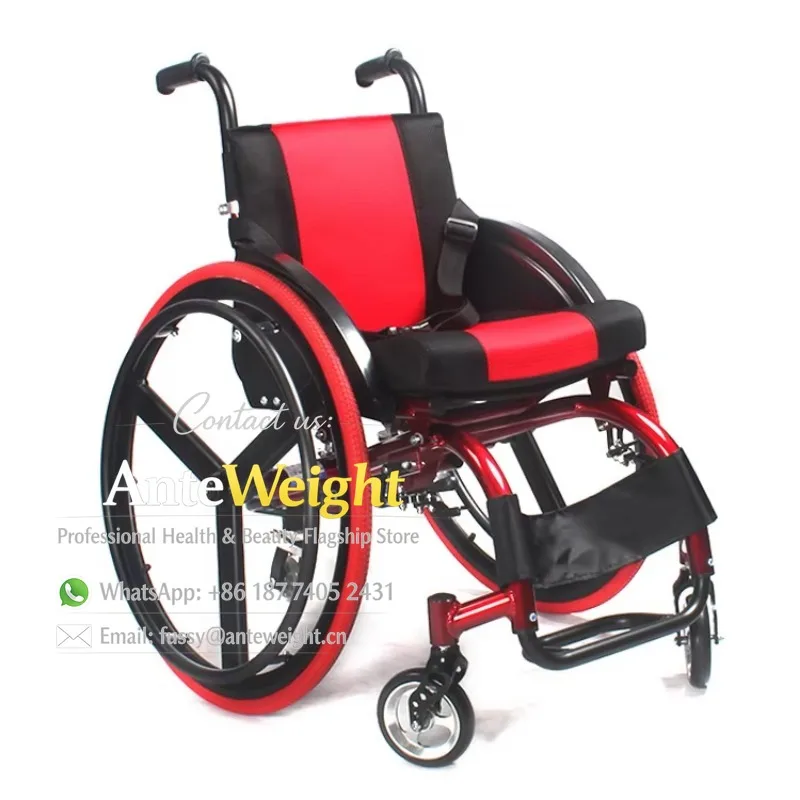 Lightweight Aluminum Alloy Active Manual Sport Wheelchair, Portable for Adults & Children | Lightweight Racing Wheelchair
