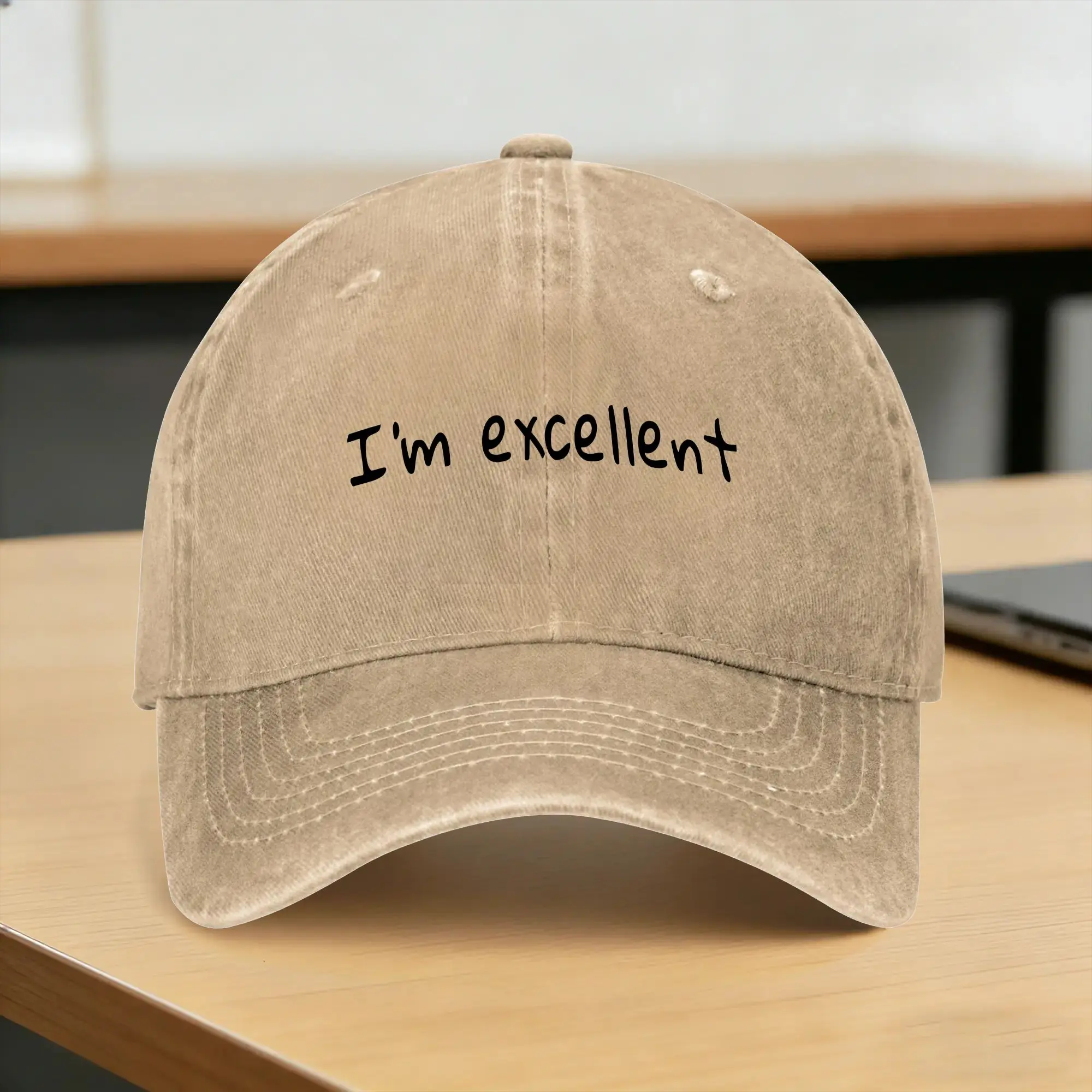 I Am Excellent  Casual Baseball Cap For Men Adult Summer  Outdoor Sport Trucker Hat Stylish Sunscreen Snapback Cap