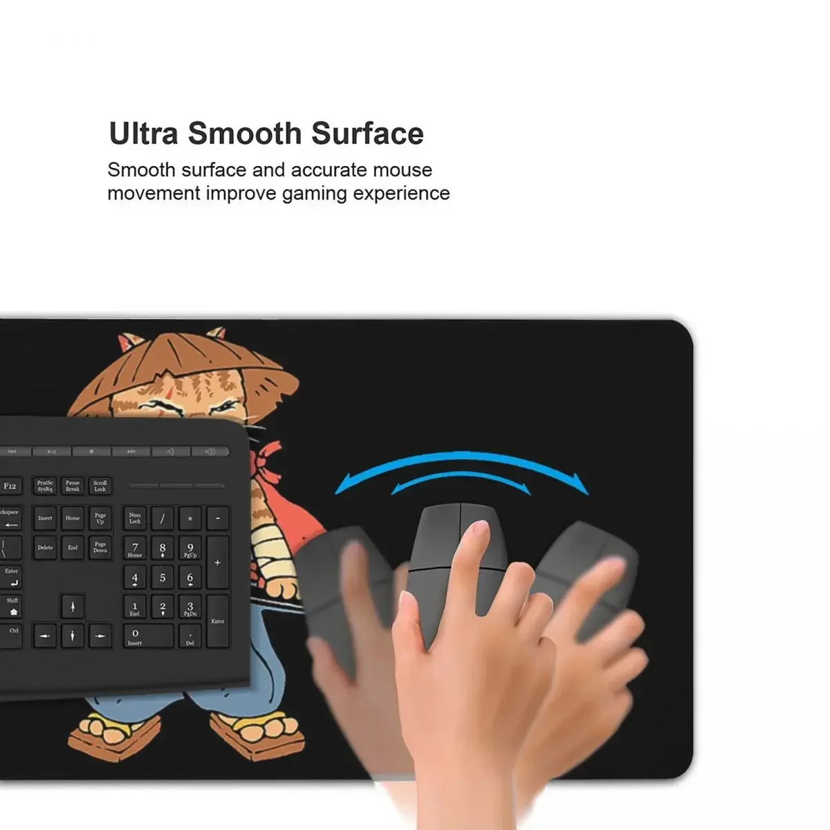 كاتانا القطط ريترو الساموراي ياكوزا حامل كبير ماوس الوسادة الكمبيوتر لوحة المفاتيح ماوس حصيرة ألعاب الكمبيوتر المحمول حصيرة مكتبية طاولة مكتبية الحصير