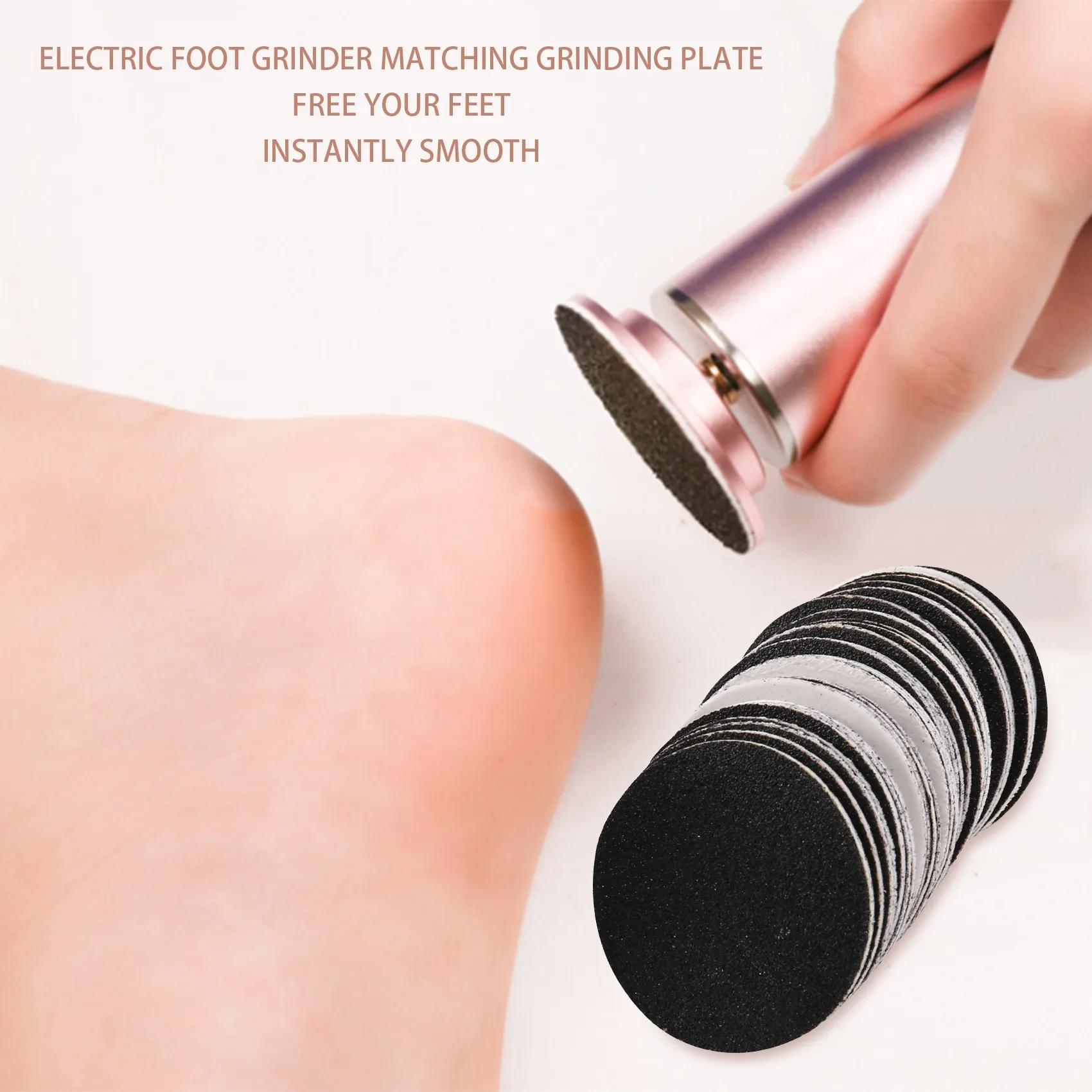 60Pcs Replacement Sandpaper Disk Discs For Electronic Foot File Callus Remover Tool-Y48A