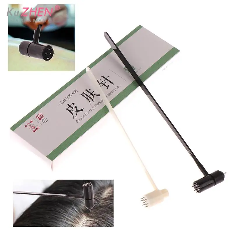 1pcs Traditional Medical Double Head Plum Blossom Needle Skin Needle Seven Star Needle Blood Dermal Needle Acupuncture Treatment