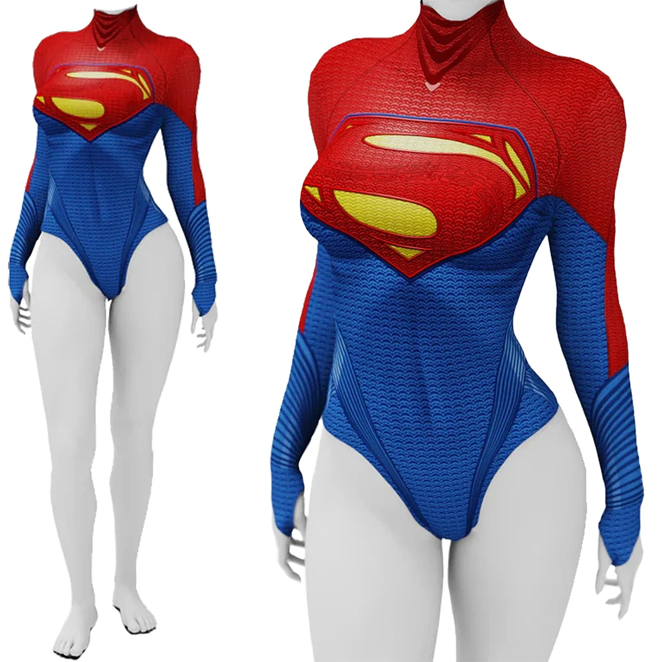 Costume Cosplay Super donna Super Girl Kara Zor El Spandex body Superhero Girl costumi da bagno Zentai Bikini Costume di Halloween