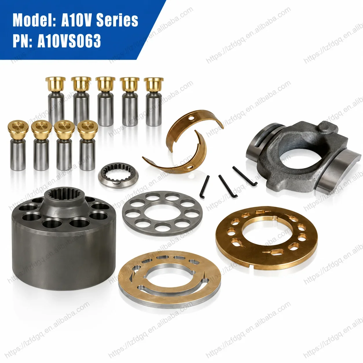 A10VS063 A10VO63 A10V63 Hydraulic Piston Pump Repair Kit Cylinder Block Valve Plate Piston Shoe Set Plate for Excavator Parts