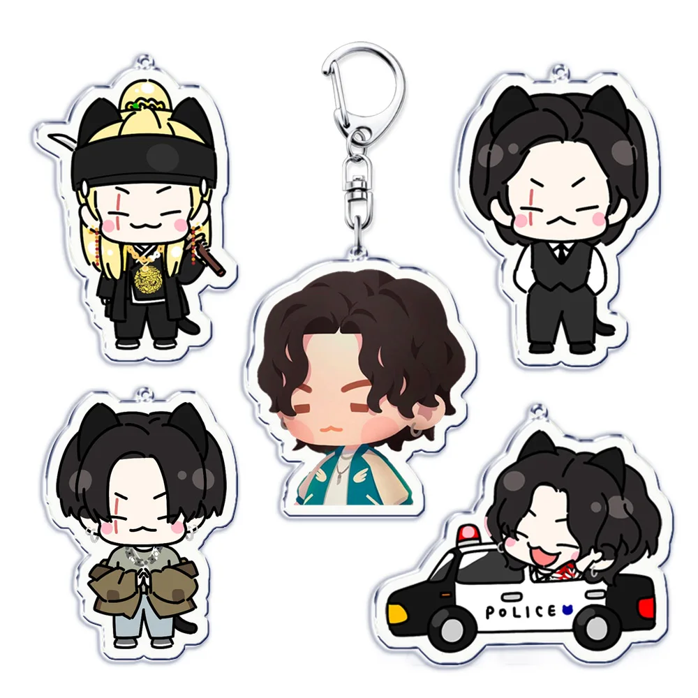 Kpop Cartoon Character Keychains Keyring for Accessories Bag Pendant Key Jewelry Fans Gifts