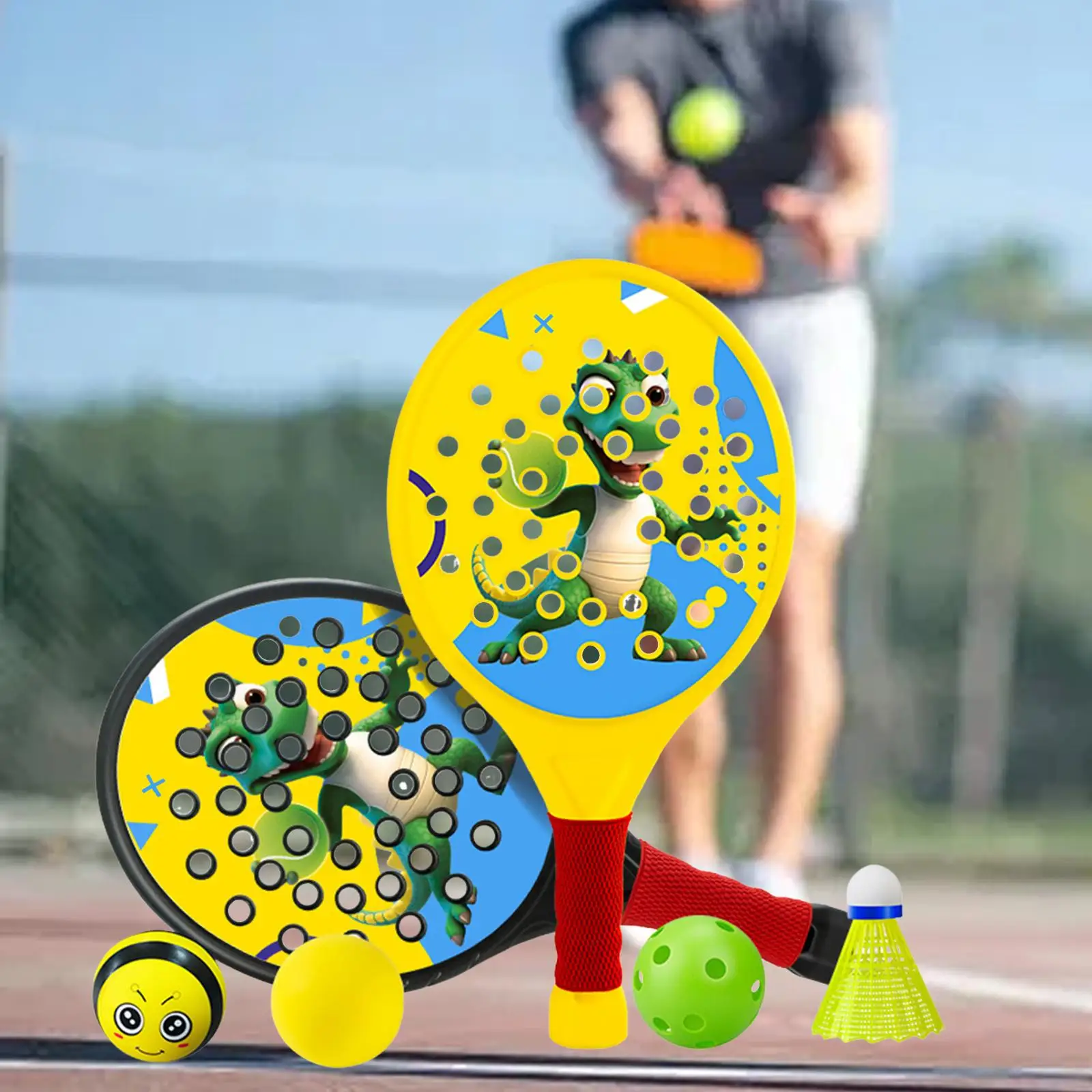 

2Pcs Kids Padel Rackets Paddle Tennis Racquets for Kids Beginners Training
