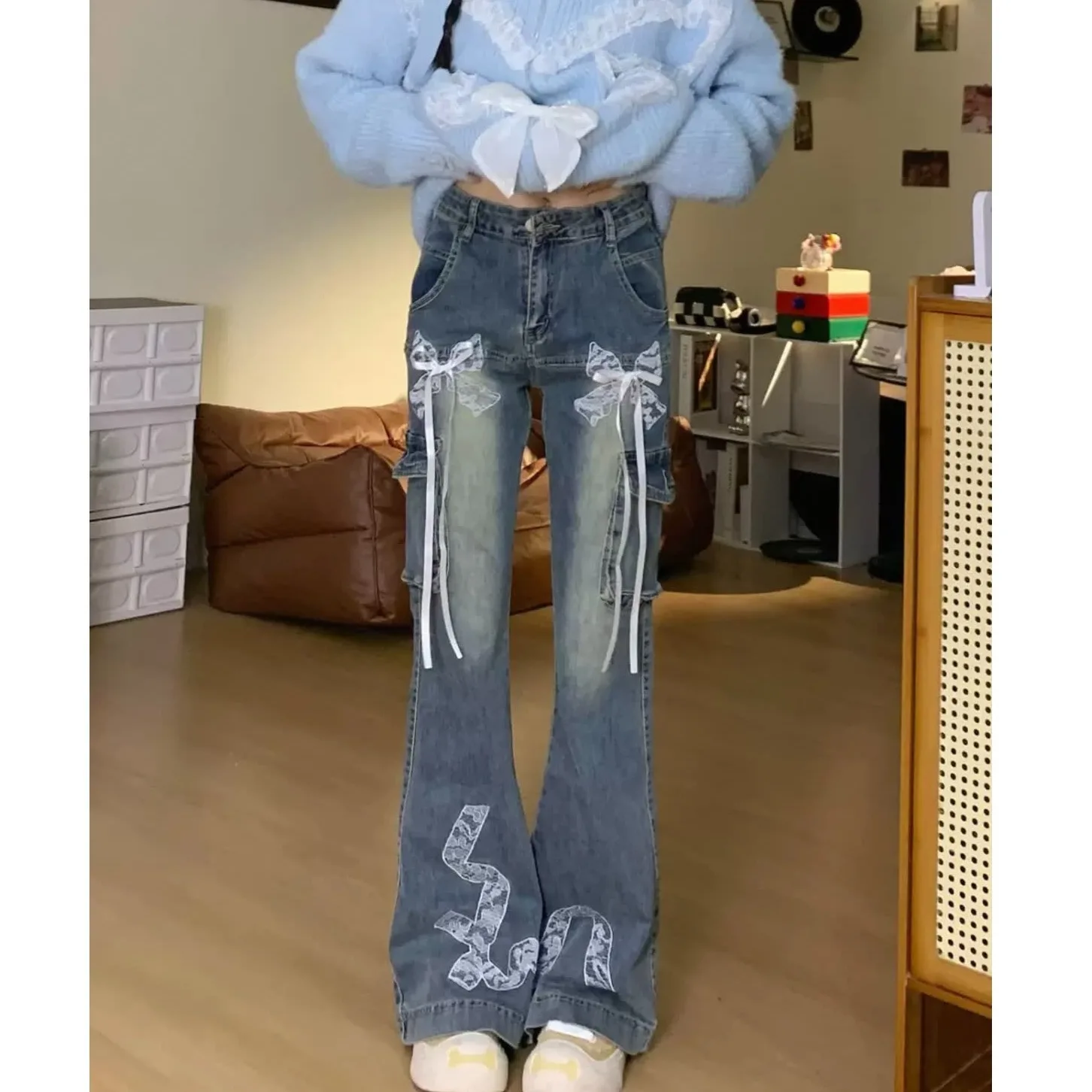 Women's Jeans Pants for Woman Women's Spring Clothes Baggy Jeans Y2k Jorts Jean Shorts Big Size Coquette Shoujo Girl Style Denim