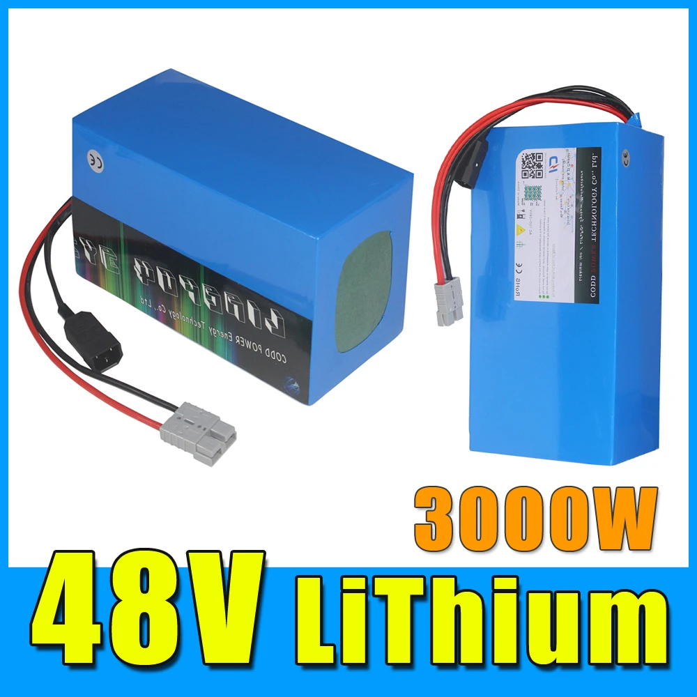 48V 20AH 40AH 100AH Ebike motorcycle scooter Lithium ion Battery Pack with 2000W 3000W 5000W BMS 5A Charger