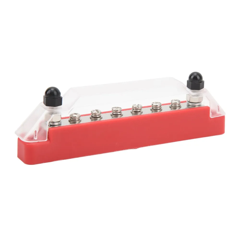 1 Pair Power Distribution M6 Power Distribution Block 150A DC12V to 48V High Current Terminal Battery Bus Bar Vehicle Use