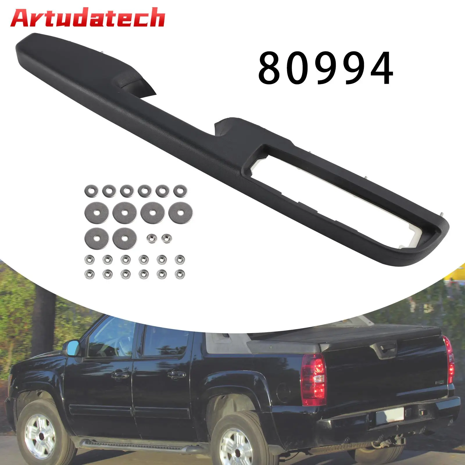 Artudatech 80994 Front Left Door Armrest Repair Kit BLACK (27 inch) For Chevrolet/GMC Car Accessories