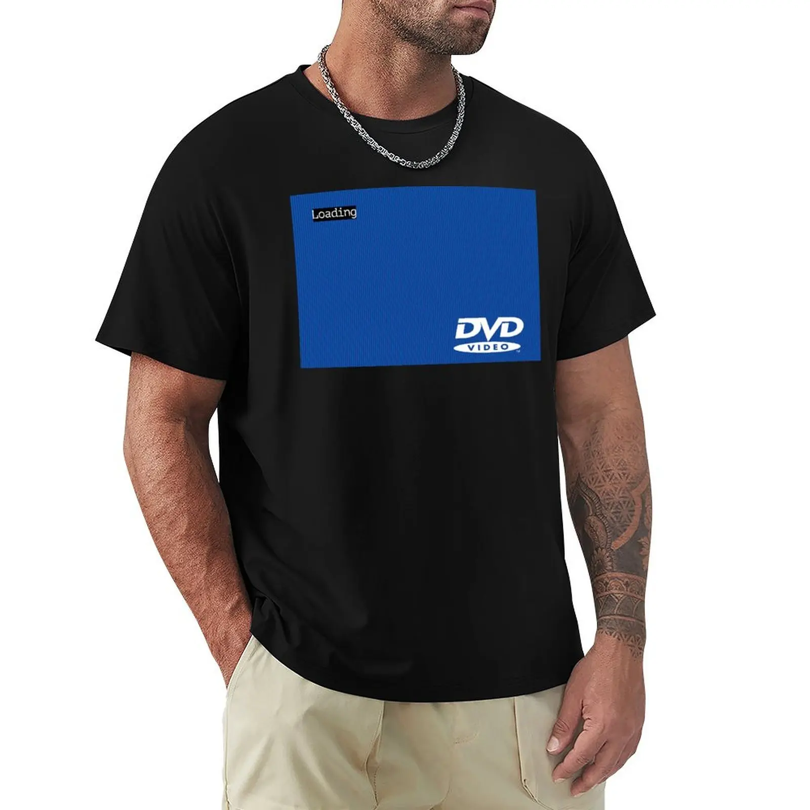 

DVD VHS Movie loading screen T-Shirt gifts for boyfriend blacks anime tshirt blue lock big and tall t shirts for men