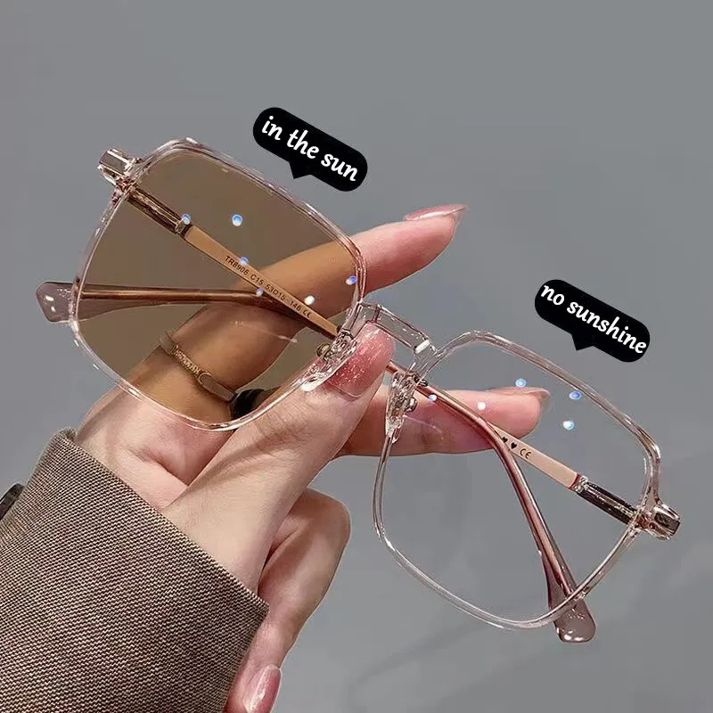 Fashion Sunglasses New Fashion Photochromic Glasses Color Changing Glasses for Men and Women Anti-UV Sunglasses