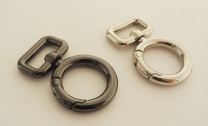 4Pcs Spring Ring Sluiting, Lente Ring Met Vierkante Gesp, Split Key Ring, lente Haak Innerlijke 11/16Inch SR-003