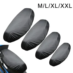 Motorrad Regen Sitzbezug M L XL XXL Flexible wasserdichte Sattelbezug Schwarz 210D Oxford Tuch Schutz Motorrad Zubehör