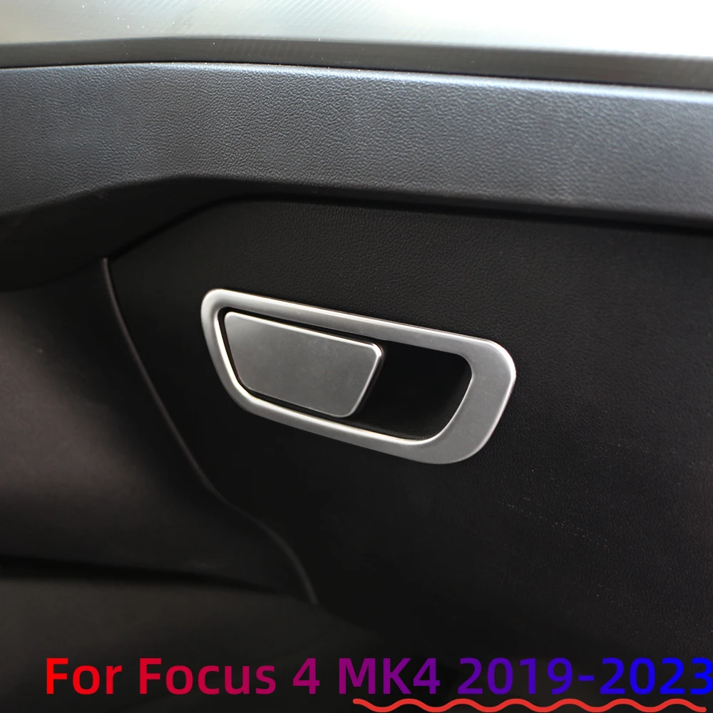 LHD Stickers for Ford Focus 4 Mk4 St Line 2019-2023 Glove Box Handle Cover Trim Sticker Locking Lip Hole Buckle Frame Styling