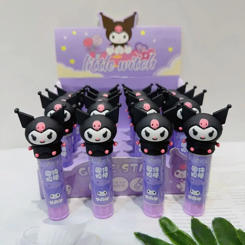 

16pcs New Cartoon Sanrio Solid Glue Stick Cute And Creative Kuromi Solid Glue Stick Wholesale Of Student Supplies