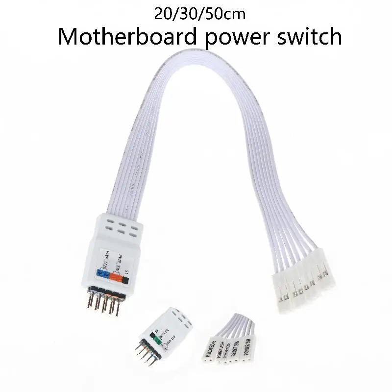 20cm 30cm 50cm 9Pin F PANEL Motherboard Front Panel Extension Cable for DIY PC Case Assembly