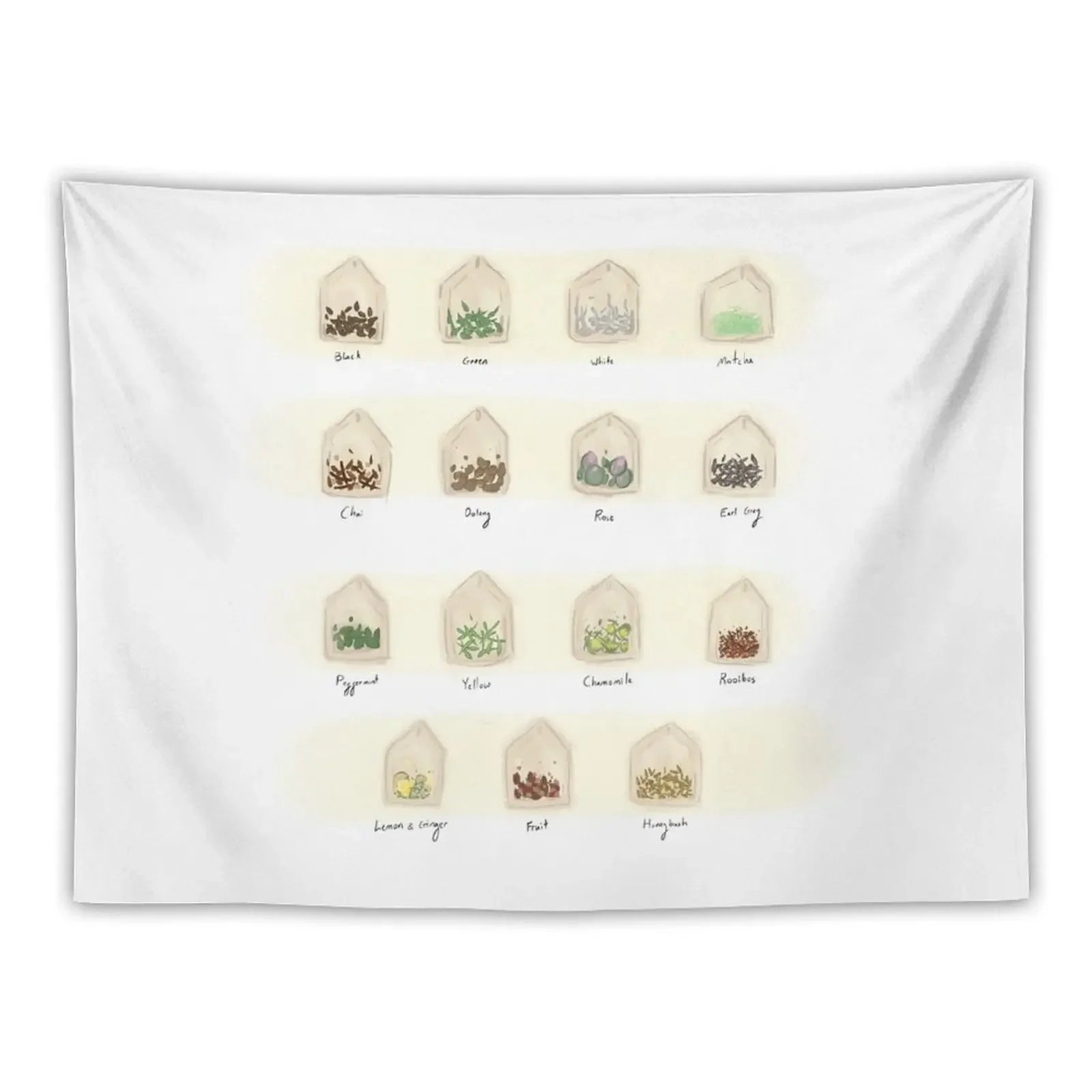 

Tea List (bags) Tapestry Anime Decor Room Decorating Aesthetic Tapestry