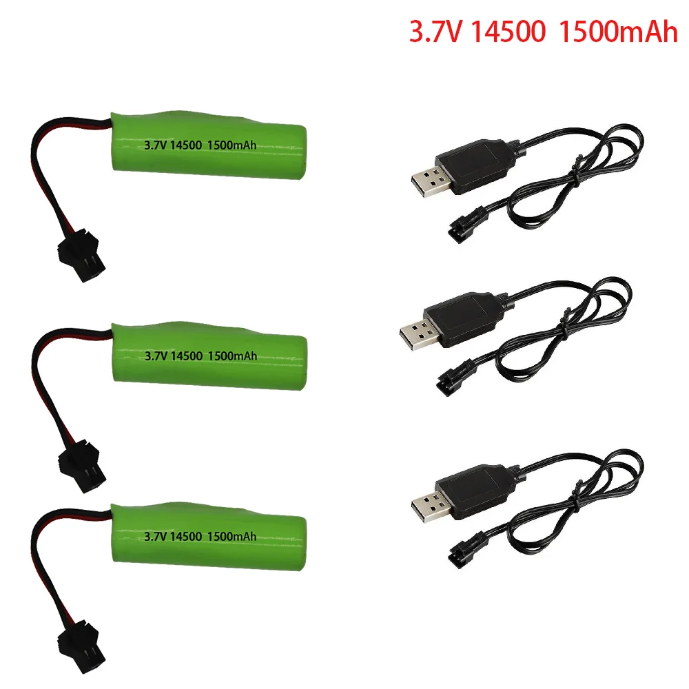 3.7V 1500mah 14500 akumulator i ładowarka dla C2 D828 RC kaskaderski akcesoria do zabawek 3.7V 14500 akumulator litowo-jonowy z wtyczką SM-2P