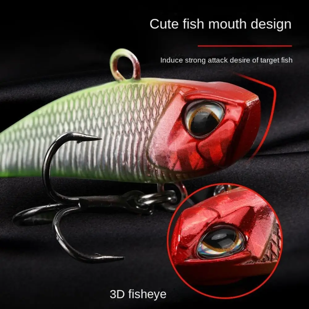 Treble Hook Metal Fishing Bait Spoon Metal Wobblers Crankbaits VIB Lure Spinner Tackle electroplated Spoon Fishing Lure