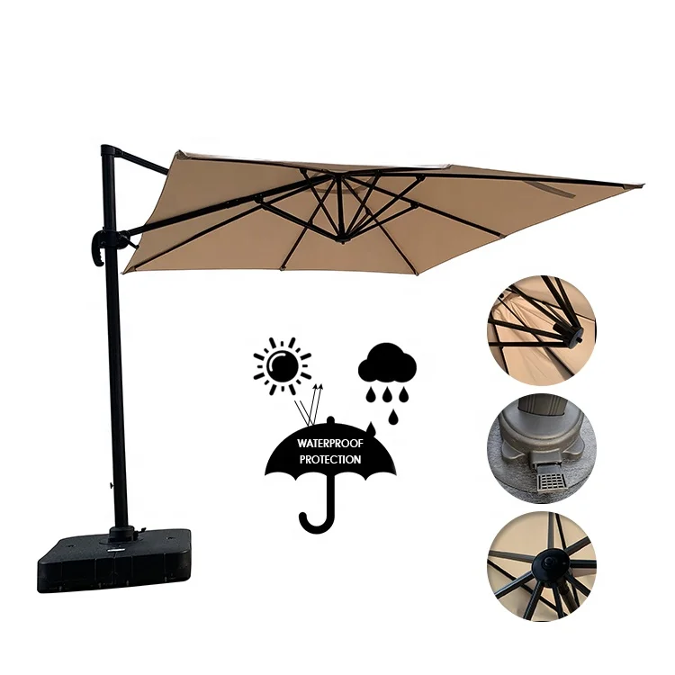 Hanging Banana Umbrella Patio Spa Pool Side Outdoor Garden Big   s, Market  With Base