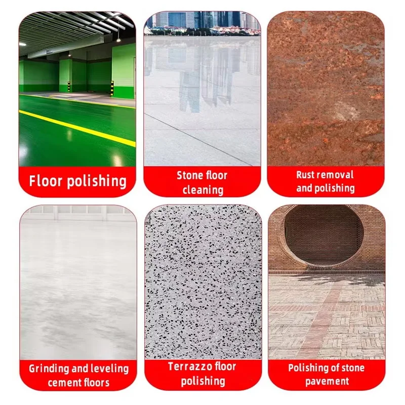 آلة الزوايا الصغيرة المحمولة لتجديد أرضية الجدار الخرساني مع مكنسة الغبار 0 #6