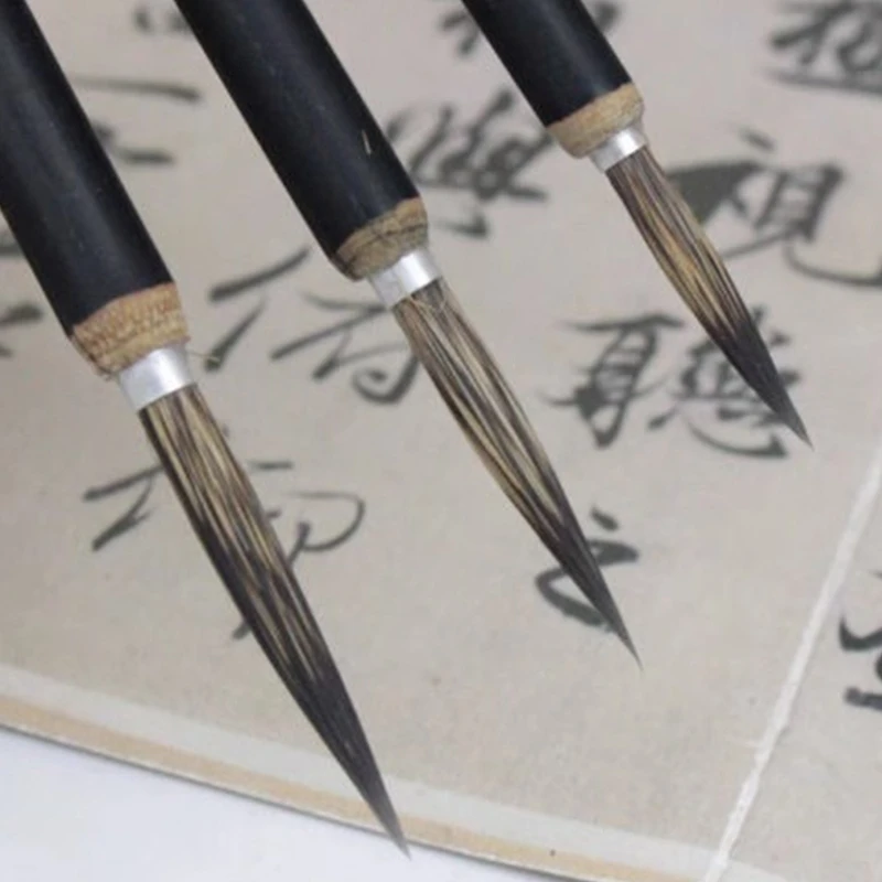 

3Pcs Handle Chinese Painting Brushes Antithetical Couplet Writing Brush