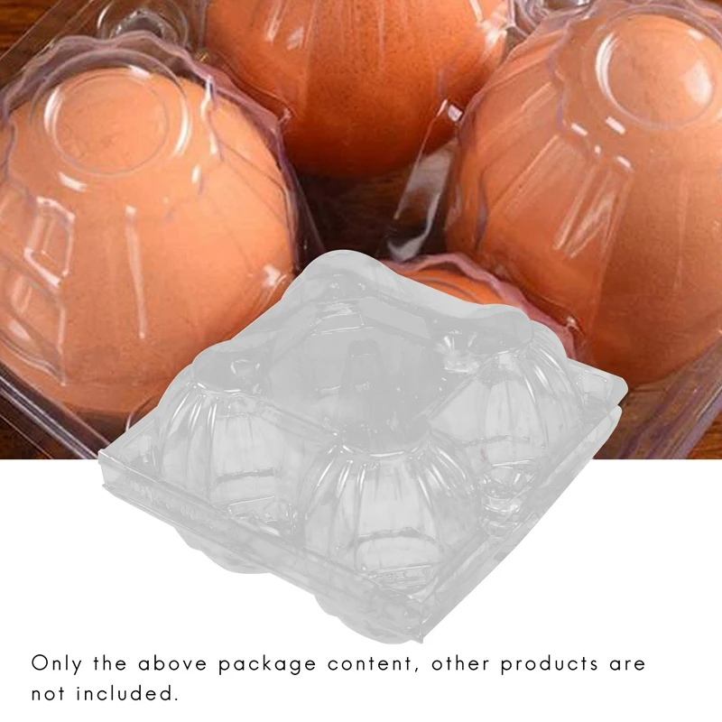 กล่องใส่ไข่พลาสติก 50 ชิ้น แบบใส สำหรับใส่ไข่ไก่ เหมาะสำหรับครอบครัว ฟาร์มเลี้ยงไก่ ธุรกิจ ตลาด- 4 ช่อง-A51M