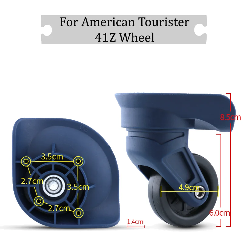 For American Tourister 41Z Universal Wheel Silent Wheel Luggage Anti-wear Wheels Replaceable Wheels Flexible Rotation Wheels