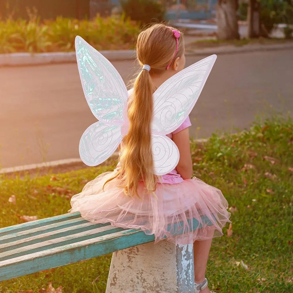 Cosplay Props Girl Butterfly Wings Organza Multicolor Elf Angel Wing Lightweight Role Play Fairy Wings for Halloween Party