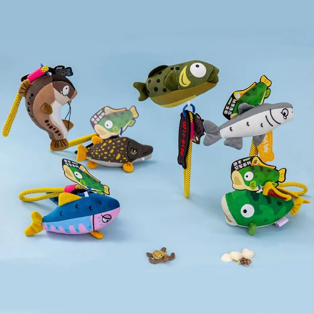 Lovely PP Cotton Simulation Fish Keychain Simulation Fish Ocean Animal Pendant Cute Kawaii Long Hair Cat Keyring Gift