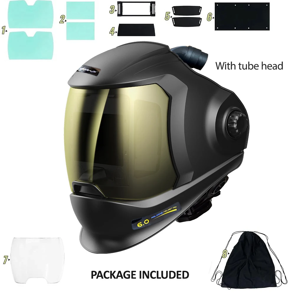 

SAFEUP CE Professional Welding Helmet Respirator Air Purify Fed Powered 1111 True Color Auto Darkening Welding Mask Dust Removal
