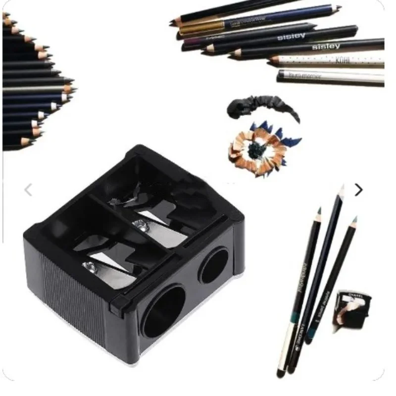 براية أقلام تجميلية للحواجب ، بطانة الشفاه ، أداة قلم تحديد العيون ، فتحتان