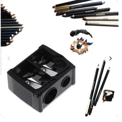 2 Holes Cosmetic Pencil Sharpener for Eyebrow Lip Liner Eyeliner Pen Tool