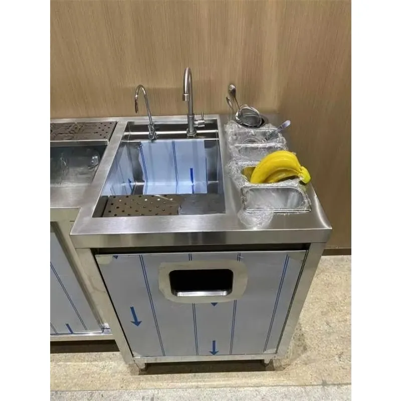 Commercial Stainless Steel Bar Station 304 Material Cocktail Bar for Storage Use