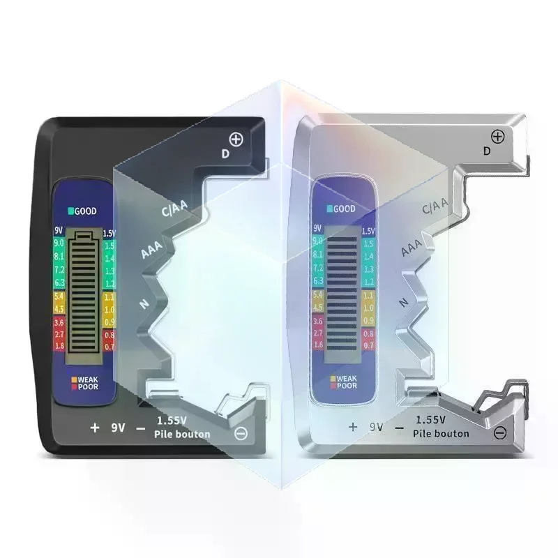 Universal Digital Battery Tester Portable Energy Saving LCD Capacity Indicator for Household Battery Sorting Use