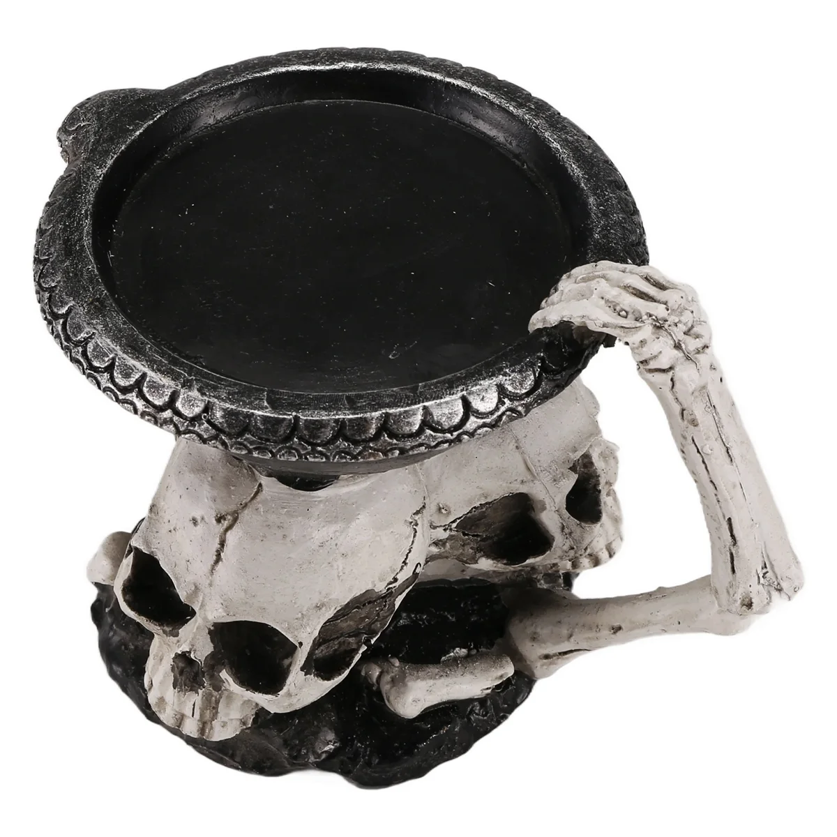 Skull Skeleton Candlestick Holder Skull Candle Holder Tealight Cup Gothic Resin Candlestick Crafts for Halloween Decor B