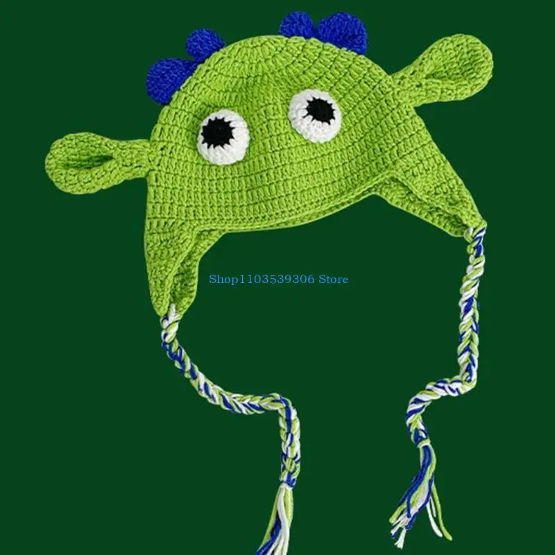 كارتون 400A لقبعة شتوية على شكل وحش قبعة من ألياف الأكريليك متطابقة الألوان للاحتفاظ بها