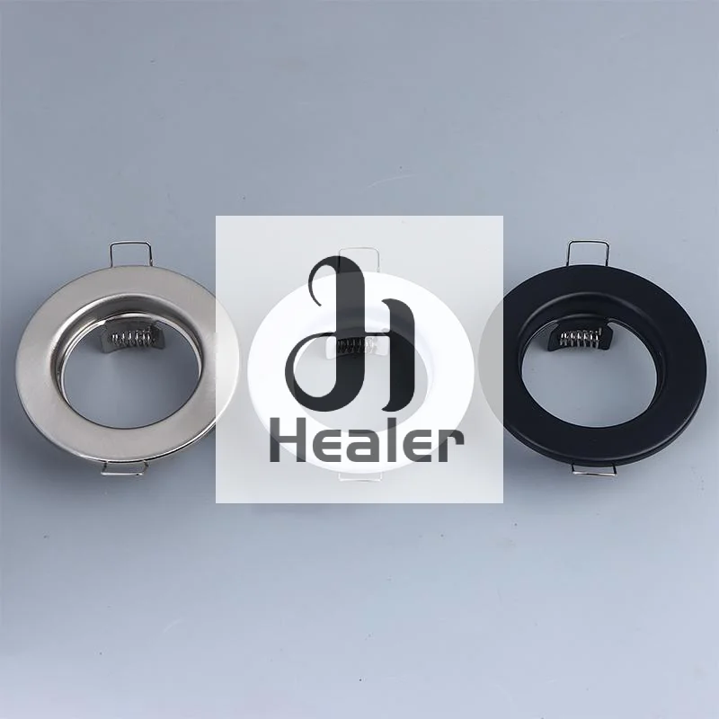 

1 Set LED Downlight Frame Round Fixture Adjustable Downlight Led Holder Cutout For MR16 GU10 Bulb Holder Recessed LED Spot Light