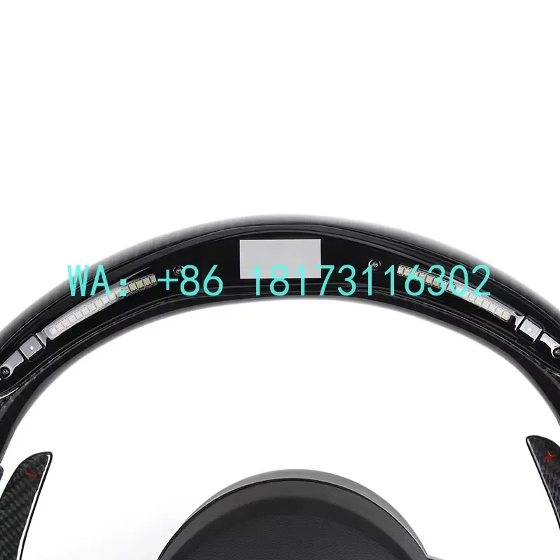 China Plant 2026 Without Paddle Half Perforated Leather LED Carbon Fiber Steering Wheel F06 F10 F11 F20 F30 M3 F80 M4 F8