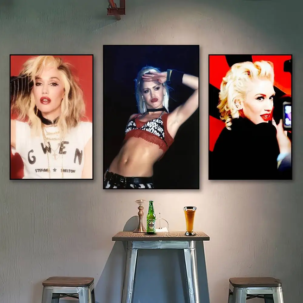 Póster de cantante G-Gwen S-Stefani, decoración de habitación y oficina, impresiones, pintura de pared, dormitorio y sala de estar