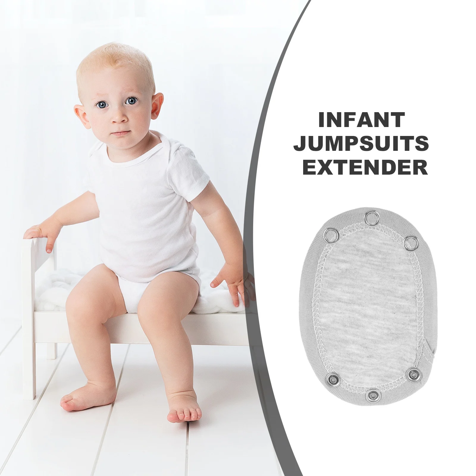 

Infant Bodysuit Extender Baby Romper Snap Extender Breathable Soft Fabric Comfortable Jumpsuits Use Baby Boy Romper Extender,