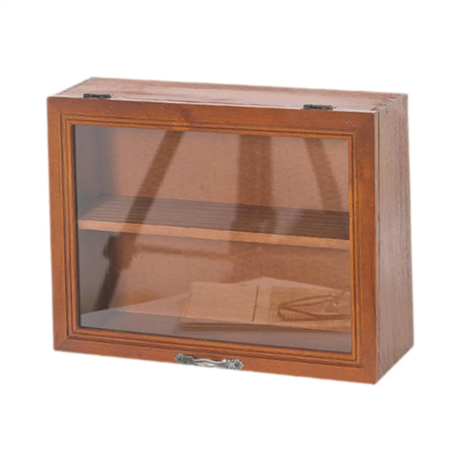 Wood Display Cabinet Desktop Display Box for Kitchen Cabinets Closets