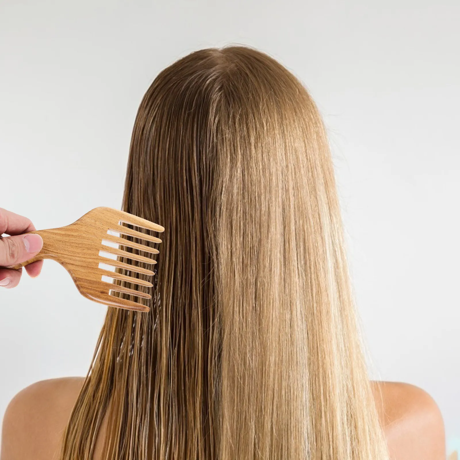 

Деревянная расческа с широкими зубьями из сандалового дерева, премиум-класса, ручной работы, из натурального дерева, для массажа кожи головы, расслабляющая, для ухода за волосами