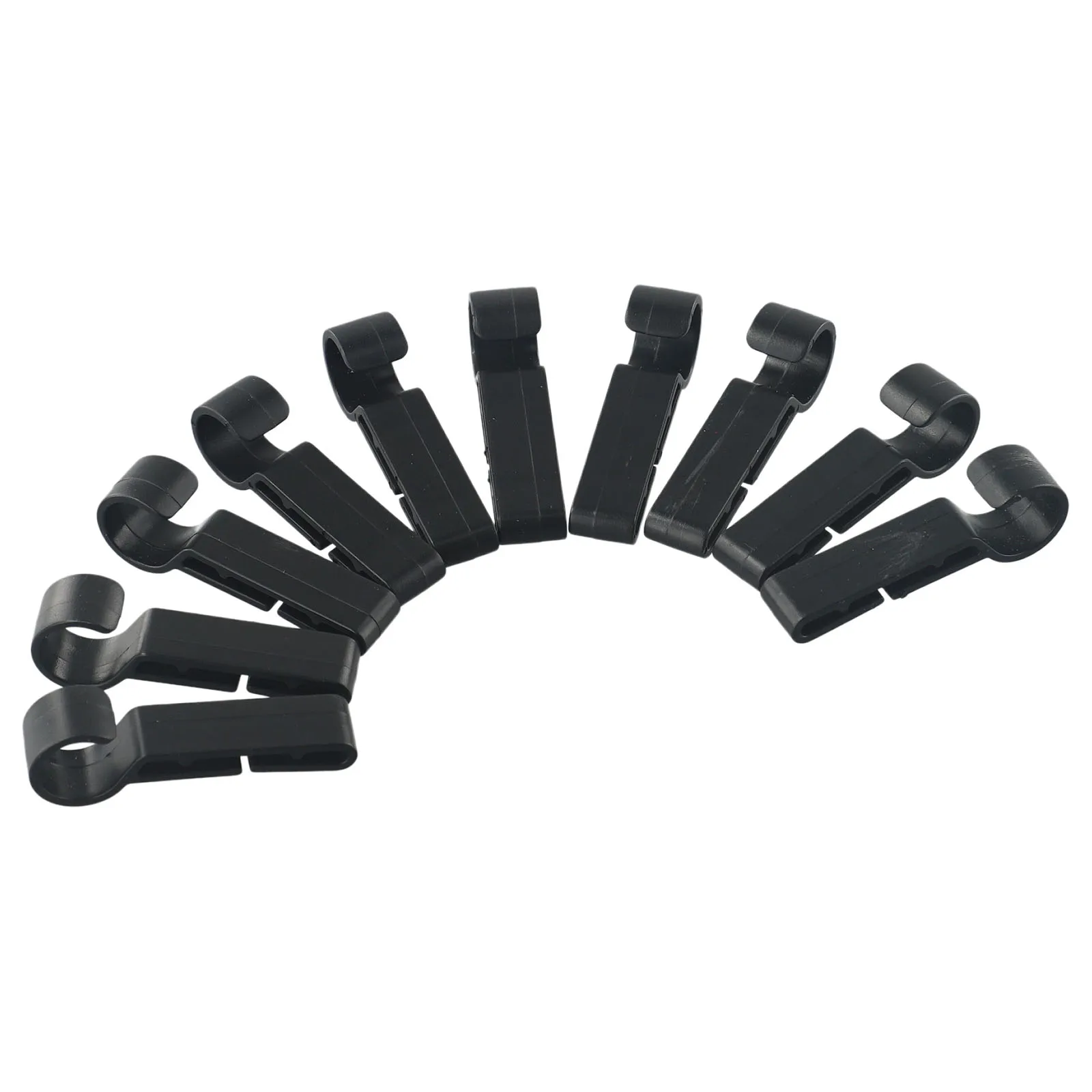 10pcs/set Light Clips For Safety Cap Headlamp Plastic Helmet Clip Headlight Hard Hat Safety Cap Hook Clamp Outdoor Tools 2 0 2 4