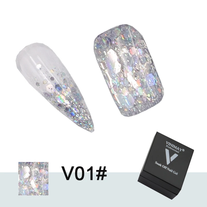 24 colori corea Glitter Gel smalto per unghie paillettes colla colorata esplosione per unghie colla riflettente brillante vernice strumenti per Nail Art