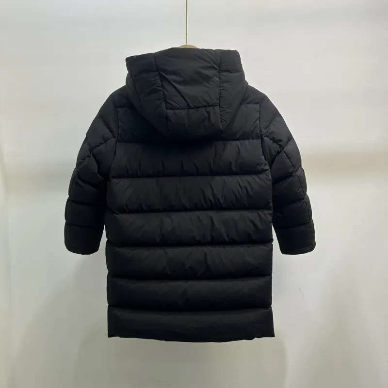 Chaqueta de plumón larga con capucha para niños y niñas, abrigo informal Y2K, ropa de moda cálida para exteriores, abrigo de movimiento para niños, Otoño e Invierno